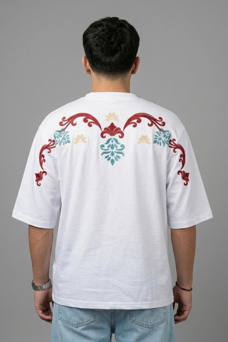 White embroidery Tee